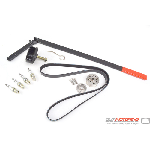 Supercharger Pulley + Spark Plugs + Belt + Tools: 15%