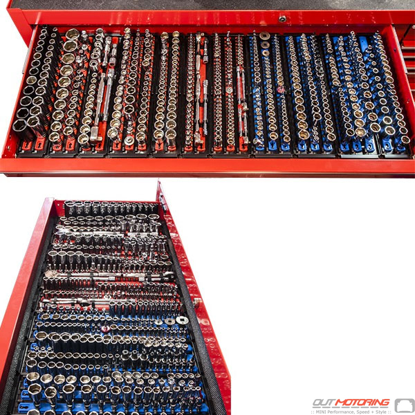 8450 Socket Cooper kit Accessories Parts + - Twist/Lock 3 RED rows MINI Cooper tray 18\