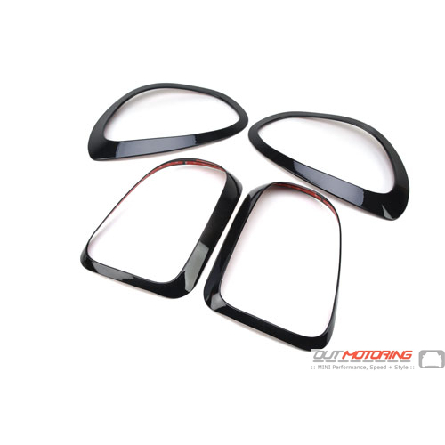Headlight + Taillight Trim Cover Set: Gloss Black: F60