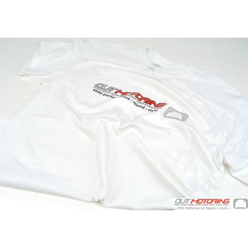 SALE: Out Motoring Logo T shirt: White 