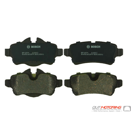 Rear Disc Brake Pad Bosch QuietCast 34216778327 For Mini Cooper Clubman R50 R55
