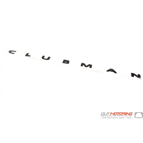 Lettering Gloss Black: CLUBMAN