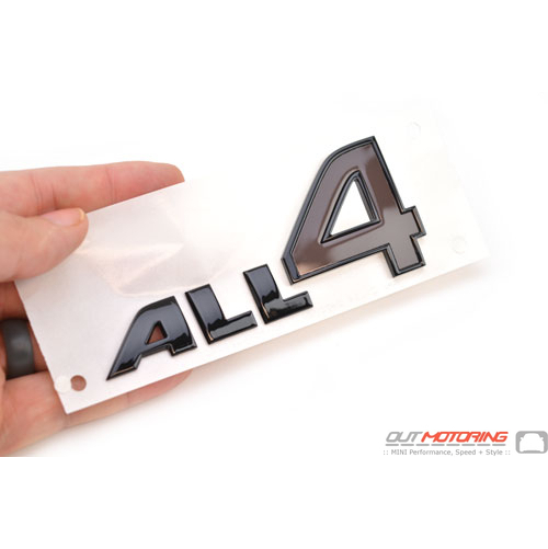 "All 4" Label Badge: Black