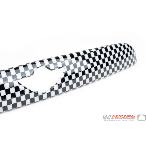 Boot Handle Cover: Checkered Flag: F55/6/7 OLD Logo