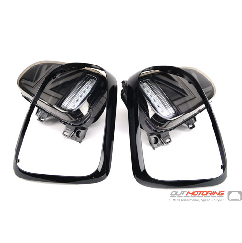 LED Brake Lights and Taillight Trim Cover Set Gloss Black / Black Jack Grey  F60 - MINI Cooper Accessories + MINI Cooper Parts