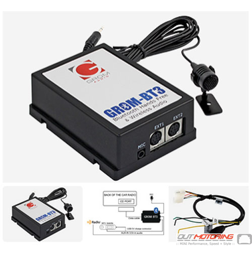 Bluetooth USB AUX AM/FM Receiver Dash Kit for Mini Cooper R50/R52/R53 01-06 