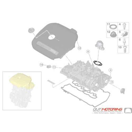 Cylinder Head Cover: JCW: Profile Gasket