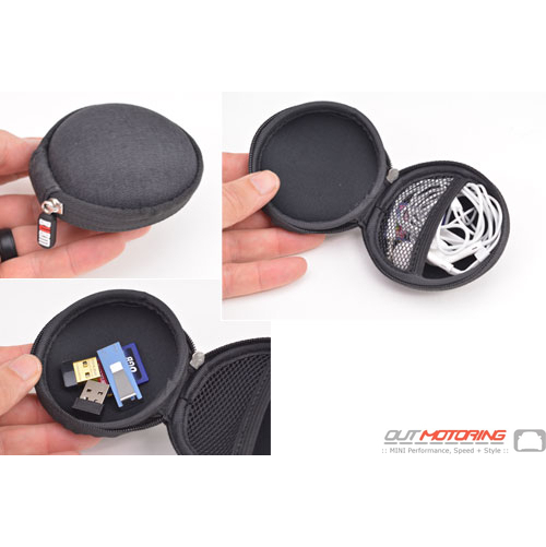 Headphone Storage Pod: Round Black