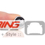 Valve Stem Caps: MINI Wings Chrome HEX