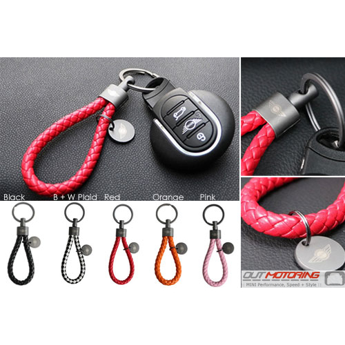Corded Leather Key Chain