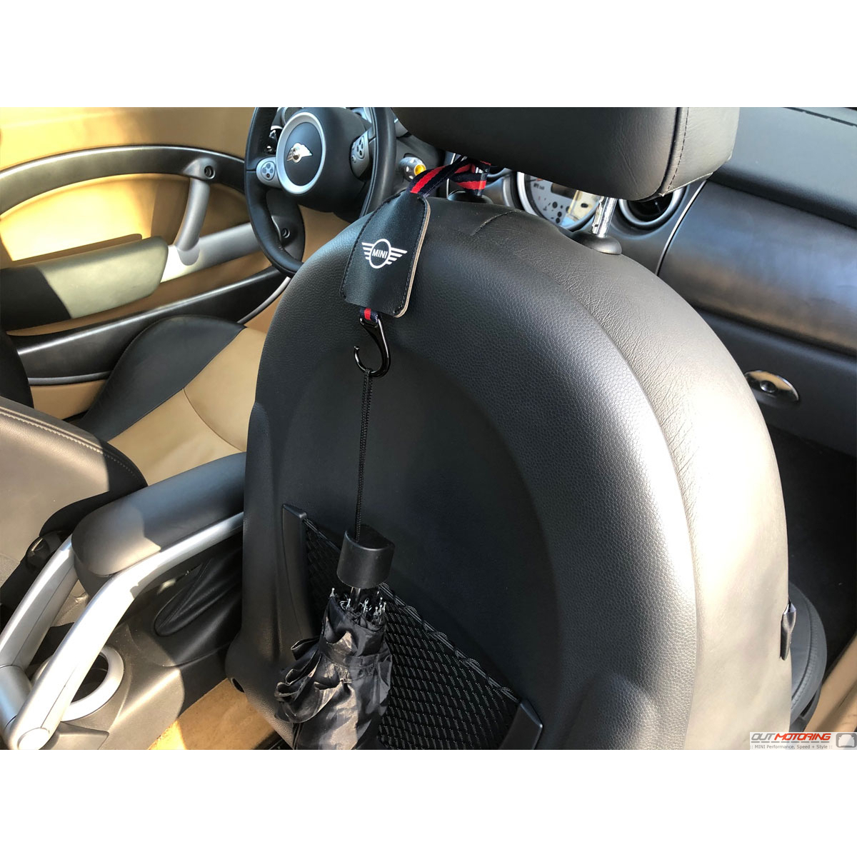 MINI Cooper Headrest Post Bag Hanger Storage Hook - MINI Cooper Accessories  + MINI Cooper Parts