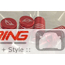 Valve Stem Caps: Knurled MINI Wings: RED