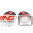 Driving Light Cover Set: Black w/ Red