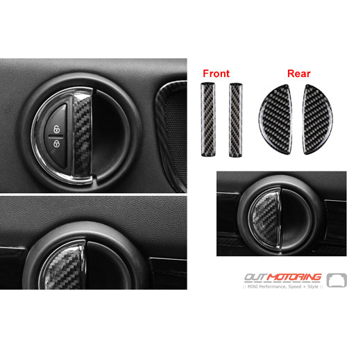 Carbon Fiber Door Latch Overlays: F55 F54 F60