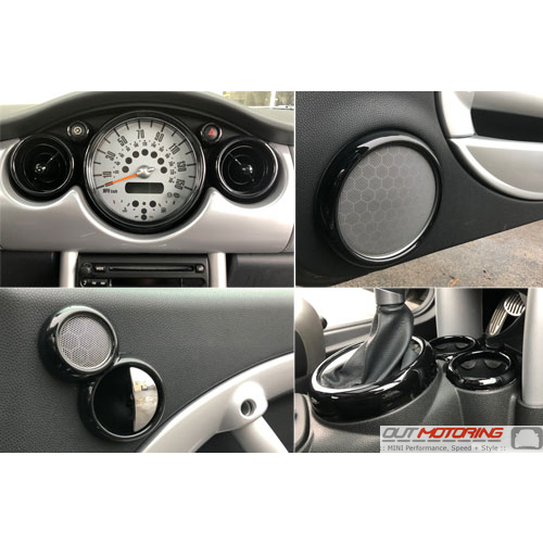 Red Interior Dashboard Ring Cover Trim Accessory For BMW MINI Cooper F55  F56 F57