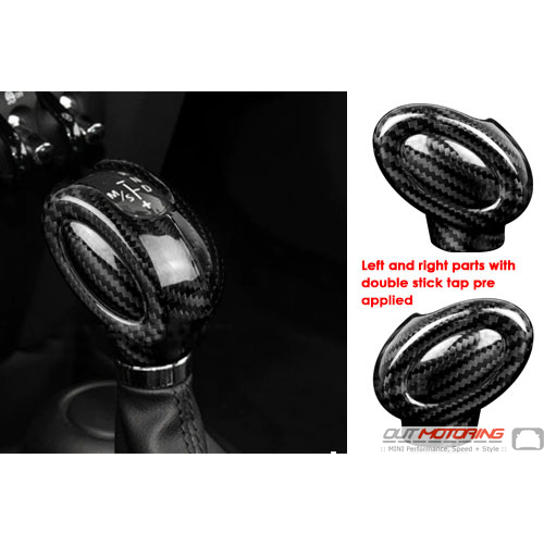 Shift Knob Cover Carbon Fiber Black: F Series Automatic Type A