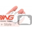 MINI Logo Badge Emblem: Black Wings w/ Red Accent: 4.75"