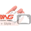 MINI Logo Badge Emblem: Red Wings w/ Black Accent: 4.75" 