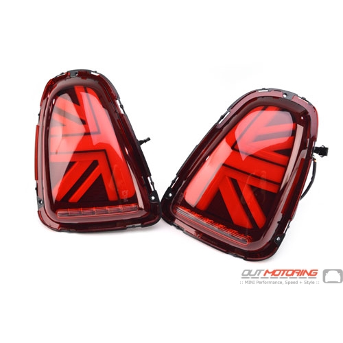 LED Rear Tail Lights: RED Union Jack: R56/7/8/9