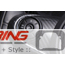 Steering Wheel Trim Set: Type B: Gen3: Faux Carbon Fiber