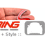 Red "S" Badge w/ Chrome Accent: Stick on Large