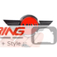 Emblem Chrome Wings + Red Center: 4.75"