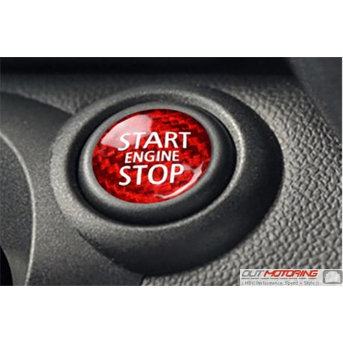 Start Button Cover Carbon Fiber Red: R Series