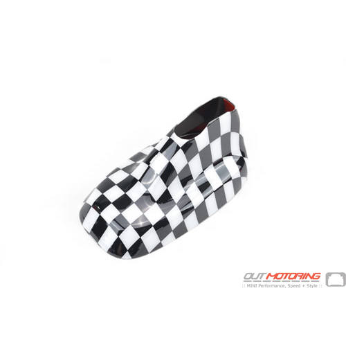 Roof Antenna Base Cover Checkered Flag: Type 2