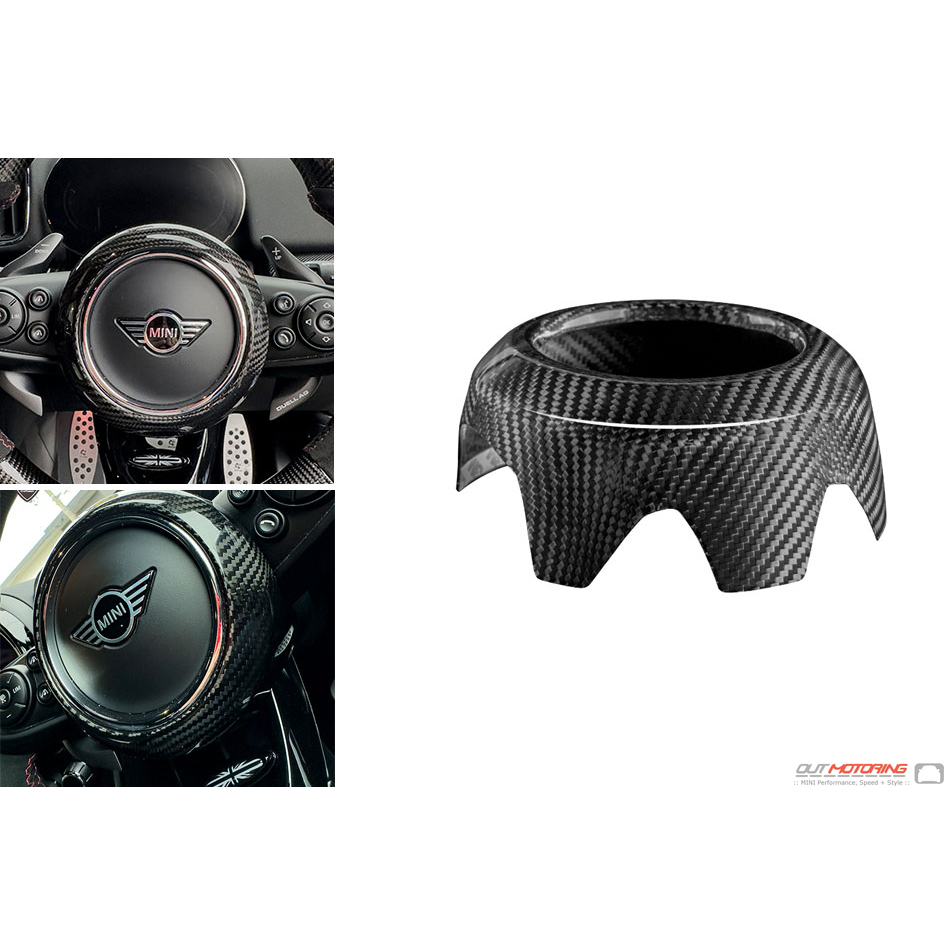 Mini Cooper center airbag Carbon Fiber Steering Wheel Trim F54 F60 F55 F56  F57 - MINI Cooper Accessories + MINI Cooper Parts