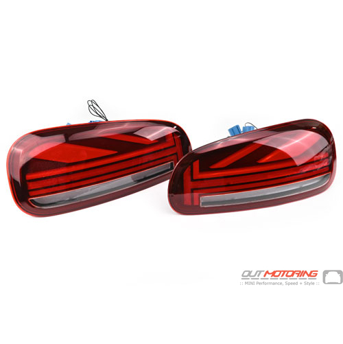 LED Rear Tail Lights: Union Jack Red: F54