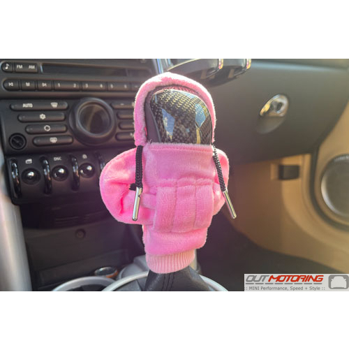 MINI cooper shift knob hoody hoodie sweatshirt shift lever knob selector  Pink - MINI Cooper Accessories + MINI Cooper Parts