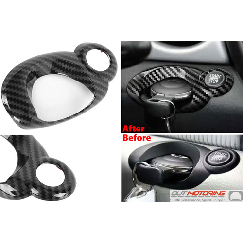 Start Button Ignition Switch Cover Carbon Fiber